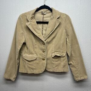 St. John's Bay Y2K Retro Vintage Grunge Chic Corduroy Womens Jacket MP Stretch